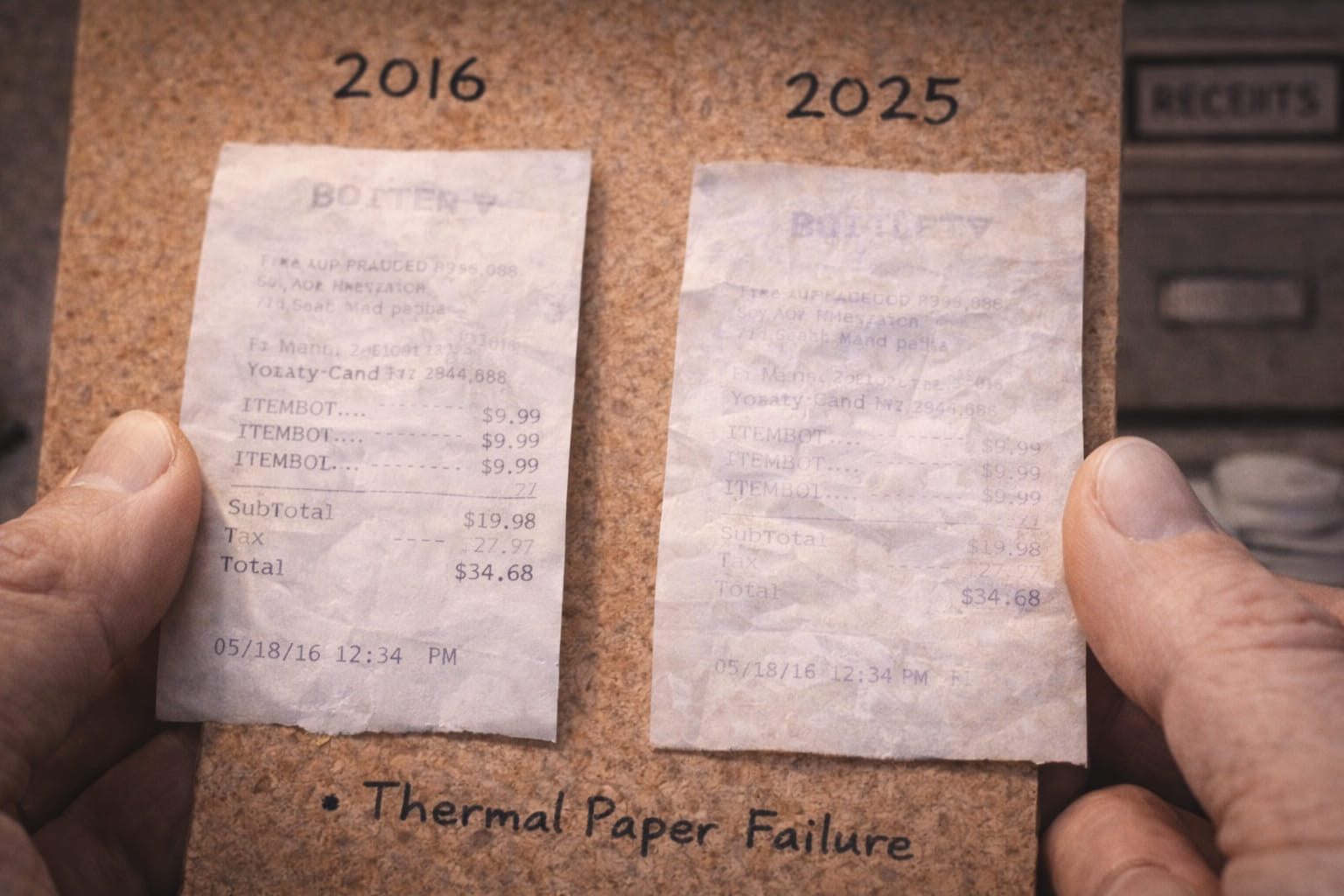 Placeholder image for receipt failure comparison