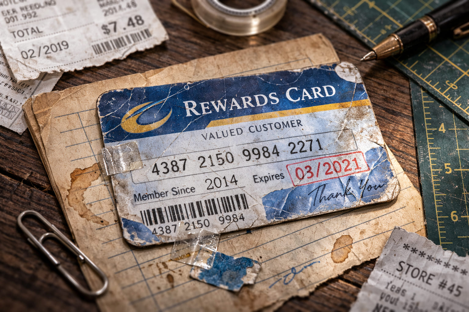 Placeholder image for loyalty card wear detail